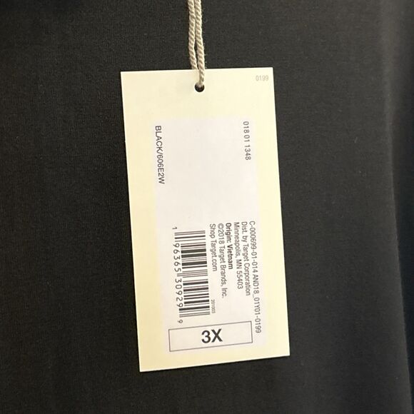 NWT A New Day Women’s Mock Turtleneck Bodysuit Black 3X Plus Size Snap Closure - Picture 4 of 16